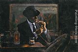 Fabian Perez WHISKEY AT LAS BRUJAS painting